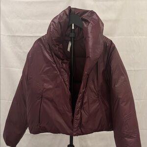 Fabletics Burgundy Bomber Jacket
